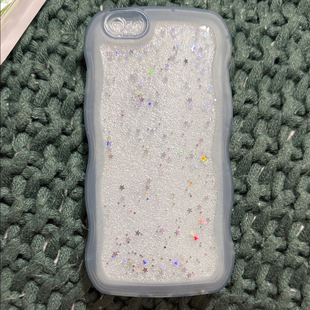 Glitter Star Apple iPhone 7/8 SE Case - Silver - Picture 1 of 1